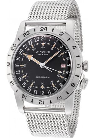 Glycine GL0468 Mens Airman Chief Vintage Purist Watch - Silver - One Size