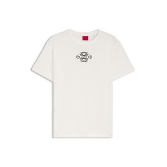 HUGO BOSS Cotton T-shirt with embroidered logo
