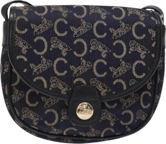 Celine Pre-owned Cross Body Bags, female, Blue, Size: ONE SIZE Pre-owned Vintage Canvas Cross Body Bag