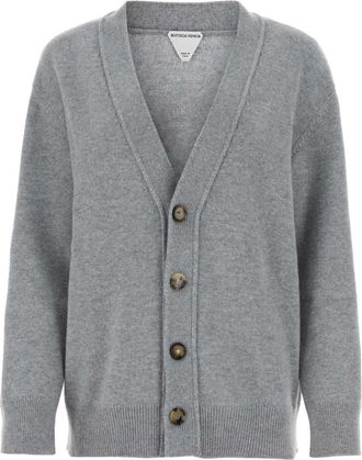 Bottega Veneta Light Grey V Neck Sweater