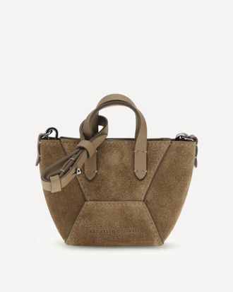 Brunello Cucinelli Borsa a Tracolla micro in camoscio con Precious Chain Woman UNI