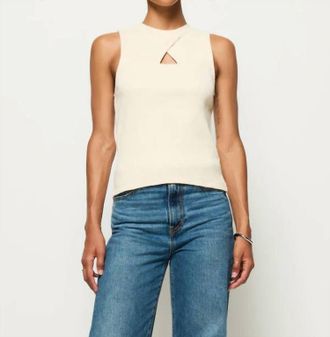 Nation Ltd Ellie Keyhole Top In Parchment