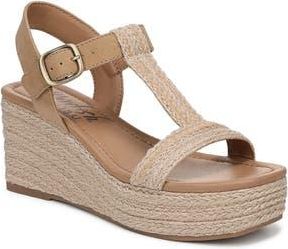 Blowfish Annika T-Strap Espadrille Wedge Sandal in Natural Sand Jute/Nubuck at Nordstrom Rack, Size 6.5