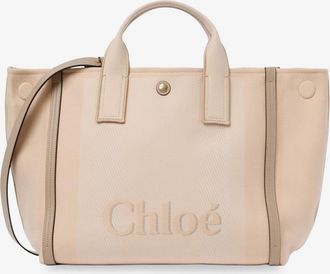 Chlo&eacute; Borsa a tracolla Chlo&eacute; Carry in tessuto jacquard a righe con logo - CHLOE - gender_Woman