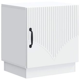 vidaXL Mesita De Noche Blanco 43 X 34,5 X 47 Cm Madera De Ingenier&iacute;a Vidaxl