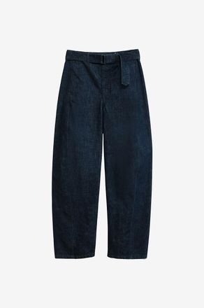 Christophe Lemaire Dunkle l&auml;ssige Jeans Twisted Belted