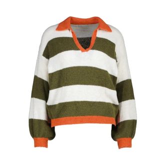 Am&eacute;lie & Am&eacute;lie Lecce Trui - Dames - V-hals truien - Groen - ONE Size - Truien & Vesten