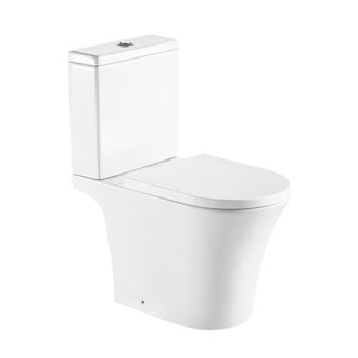 Clifton Premium OPEN BACK Rimless Pan Toilet Set in White
