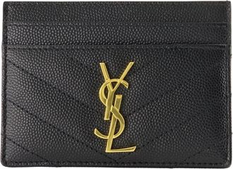 Saint Laurent Wallets & Cardholders, female, Black, Size: ONE SIZE Cassandre Card Holder
