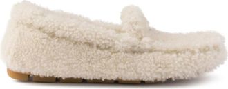 Prada Off White Slip On Loafers