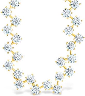 Sterling Forever Carson Cubic Zirconia Choker Necklace in Gold at Nordstrom