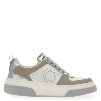 Ferragamo Cassina Low-Top Gancini Sneakers, Size 7.5