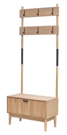 Nordlys Vestidor en madera y acero marr&oacute;n