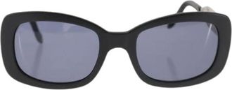 Chanel Pre-owned Plastic Zonnebril - Dames - Vintage Accessoires - Zwart - ONE Size - Vintage