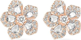 David Morris Orecchini Miss Daisy in oro rosa 18 carati con diamanti