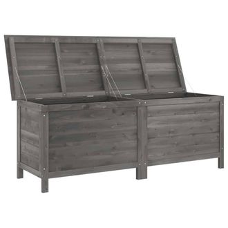 Berkfield Home Garden Storage Box Anthracite 150x50x56.5 cm Solid Wood Fir in Dark Grey