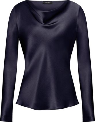 Alberta Ferretti Top con finitura satinata - Blu