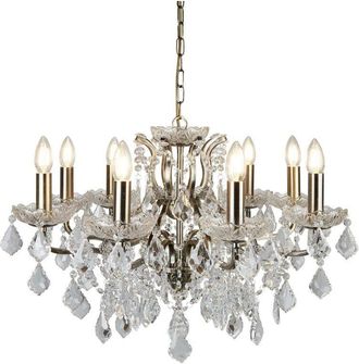 Searchlight Searchlight Paris - 8 Light Chandelier Antique Brass Finish, E14