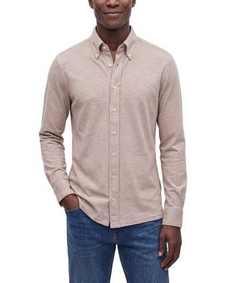 N.Peal N.Peal Button-Down Collar Cashmere-Blend Shirt