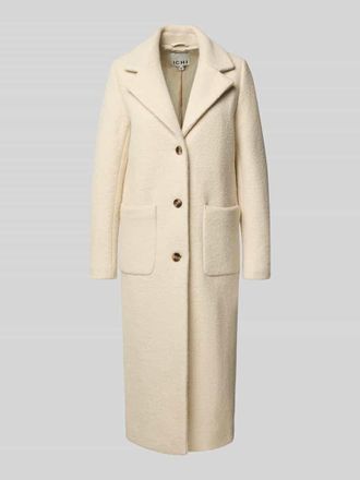 Ichi Mantel mit Reverskragen und aufgesetzten Taschen in Offwhite, Gr&ouml;&szlig;e 34