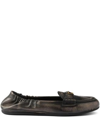 Prada Deconstructed And Flexible Nappa Leather Loafers Shoes