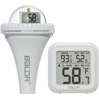 OEM Term&oacute;metro De Piscina Sin Hilo - Monitor De Temperatura Preciso Para Piscinas Y Piscinas Con Pantalla Interior-crezuo