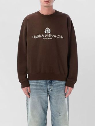 Sporty & Rich cotton logo-print crewneck sweatshirt