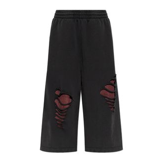 Avavav Shorts met Decoratieve Splitten - Dames - Korte Broeken - Zwart - L - Katoen - Korte Broeken