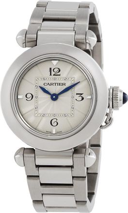 Cartier Pre-owned Cartier Pasha De Cartier Silver Grey Dial Ladies Watch WSPA0021