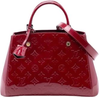 Louis Vuitton Pre-owned Handbags, female, Red, Size: ONE SIZE Pre-owned The Montaigne BB