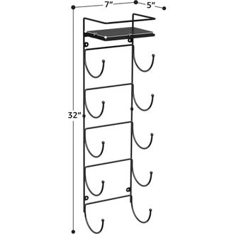 Sorbus Wall Mounted Organizing Rack in Black at Nordstrom Rack