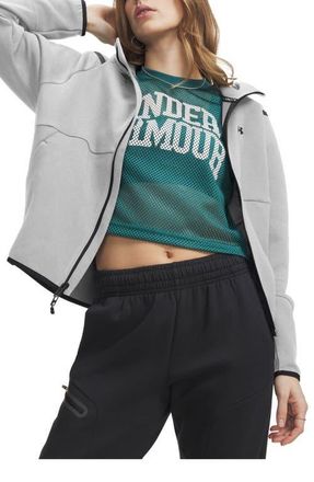Under Armour Unstoppable Fleece Jacket in Mod Gray //Black at Nordstrom, Size Xx-Large
