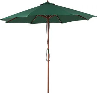 Beliani Sombrilla de jardín 270 cm verde oscuro