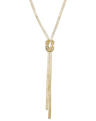 Adornia Adornia Plated 30In Knotted Box Chain Lariat Necklace