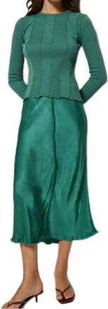 Nation Ltd Lola Seamed Skirt In Spruce