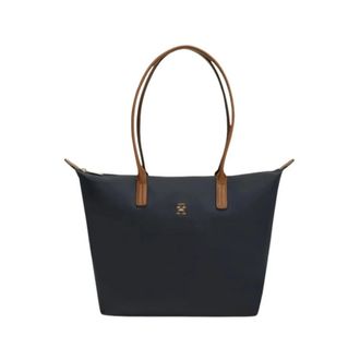 Tommy Hilfiger Popette Tote - Dames - Handtassen - Blauw - ONE Size - Nylon - Tassen