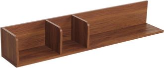 Hhg Nunca Usado] Estanter&iacute;a De Pared Hhg 428, Estanter&iacute;a Colgante Estanter&iacute;a De Madera Estanter&iacute;a Flotante, 3 Compartimentos 20x120x21cm, Aspecto Nogal