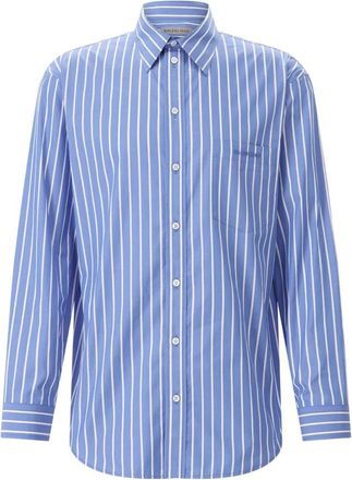 Balenciaga Casual overhemden - Heren - Overhemden - Blauw - Maat: S Katoen
