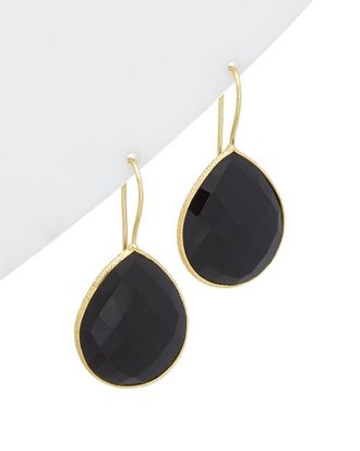 Saachi Saachi 18K Plated Onyx Drop Earrings