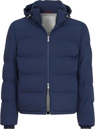Brunello Cucinelli Stretch Bonded Nylon Down Jacket With Heat-bonded Seams And Detachable Hood