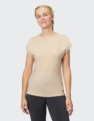 Venice Beach T-Shirt VENICE BEACH T-SHIRT YVI, Damen, Gr. XL (44), braun (beach), Obermaterial: 47% Baumwolle, 47% Modal, 6% Elasthan, Shirts T-Shirt