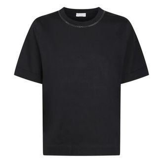 Brunello Cucinelli Brunello Cucinelli, T-Shirts, female, Black, Size: XS T-Shirt