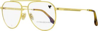 Victoria Beckham Womens Aviator Eyeglasses VB2133 714 Gold 55mm