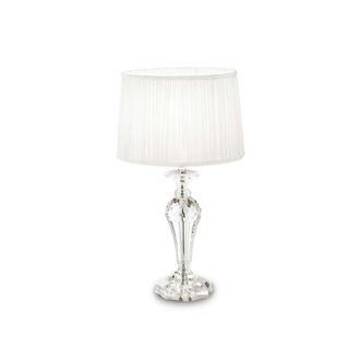 Netlighting Kate 1 Light Table Lamp Chrome Crystal with Round Shade E27