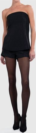 Parentezi Ayle Stripe Bustier Top In Black