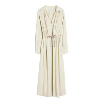 Max Mara Shirt Dresses, female, Beige, Size: XS Abito in popeline di puro cotone
