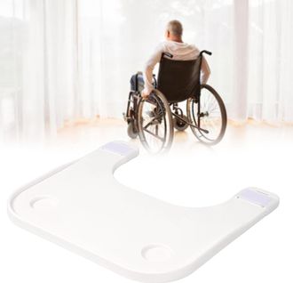 Infinite Essbrett F&uuml;r Rollstuhlfahrer, Stabiles, Abnehmbares Tablett Zum Schreiben Und Lesen, Rollstuhlbrett, Wei&szlig;, Verdickt, Kunststoff