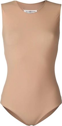 Maison Margiela Technische Body Skin Mouwloze Top - Dames - Bodies - Bruin - XS - Tops