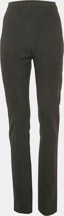 Elisabetta Franchi Black Crepe High Rise Trousers