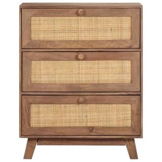 Berkfield Home Sideboard 61x35x76 cm Solid Mango Wood in Brown | Size: 61 x 35 x 76 cm